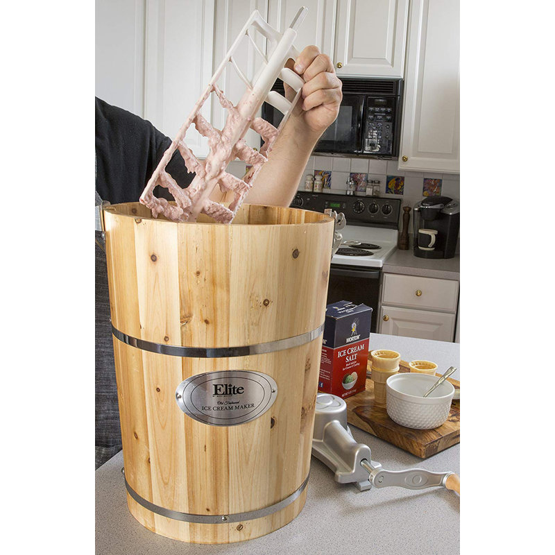 Elite by MaxiMatic Gourmet 6 Qt. Old Fashioned Ice Cream Maker